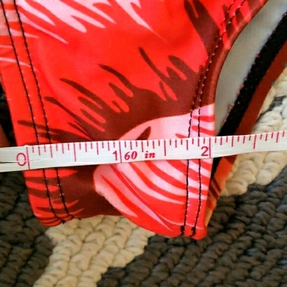 Tropical Flower One Piece Bathing Suit Size M - Picture 12 of 15